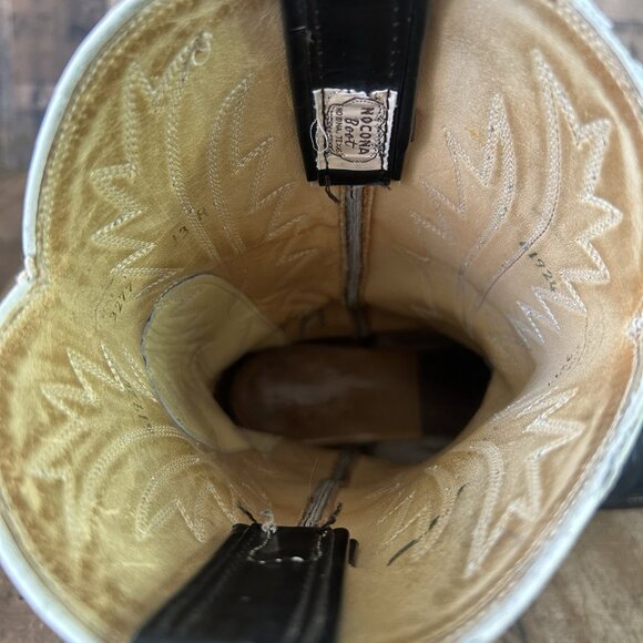 Nocona Vintage Black Western Cowboy Boots Mens 13 A - Picture 9 of 12